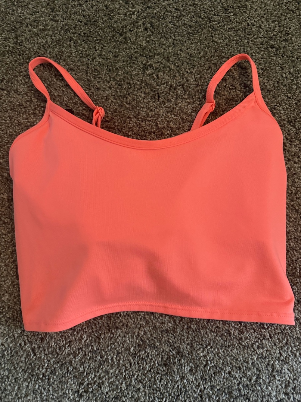 PINK Victoria's Secret Coral Pink Cropped Sports Bra Tank